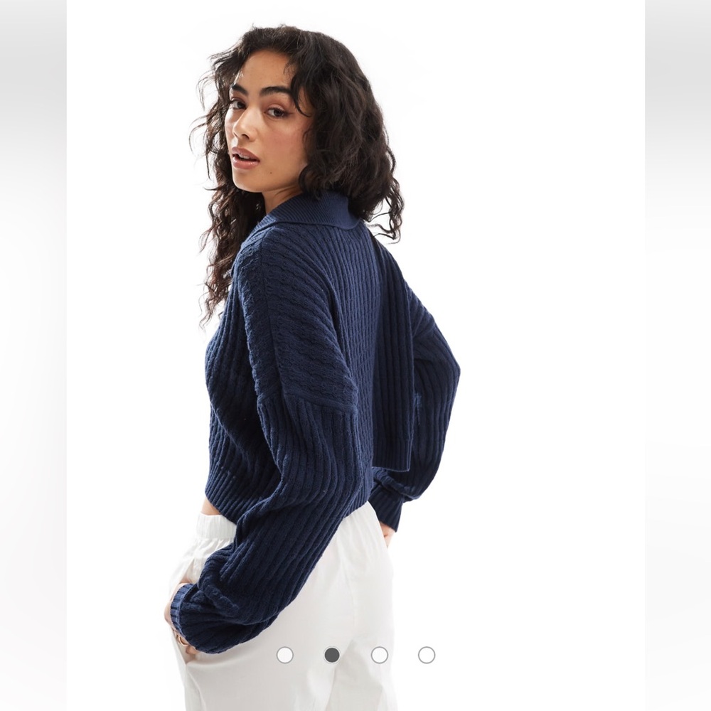 Hollister Easy Stitchy Polo Sweater - Picture 2 of 10